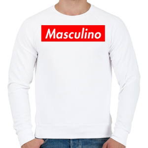 PRINTFASHION Masculino logo - Férfi pulóver - Fehér