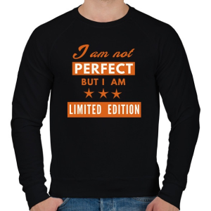 PRINTFASHION IMA NOT PERFECT - Férfi pulóver - Fekete