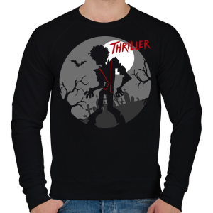 PRINTFASHION Thriller MJ - Férfi pulóver - Fekete