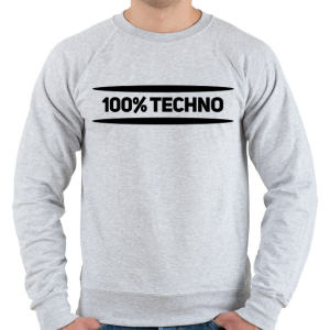 PRINTFASHION 100% techno - Férfi pulóver - Sport szürke