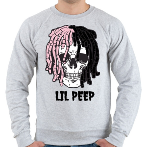 PRINTFASHION Lil Peep - Férfi pulóver - Sport szürke