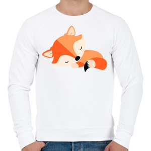 PRINTFASHION Cute Fox baby - Férfi pulóver - Fehér