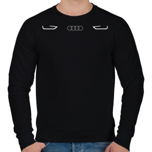 PRINTFASHION Audi logó (fehér) - Férfi pulóver - Fekete