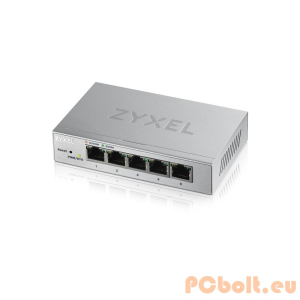 ZyXEL GS1200-5 5port Gigabit LAN (60W) web menedzselhető asztali switch