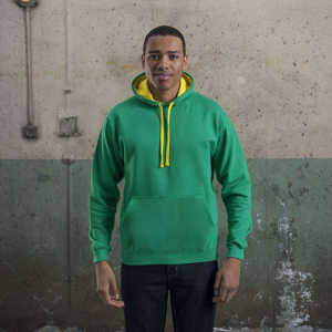  Just Hoods AWJH003 Kelly Green/Arctic White