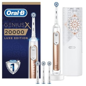 Oral-B Genius X elektromos fogkefe Sensi fejjel, rose gold, - Luxe edition