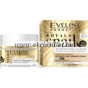 Eveline Royal Snail 40+ Csiganyál ránctalanító nappali - éjszakai arckrém 50ml