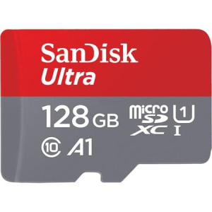 Sandisk Memóriakártya, microSDXC, 128GB, CL10/U1/A1, 100Mb/s, adapter, "Ultra"