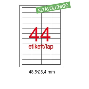 APLI Etikett LCA03054 48,5 x 25,4 mm eltávolítható 4400db/csom Apli