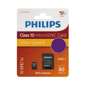 Philips Memóriakártya Philips Micro SDHC Card 8GB Class 10 + adapter