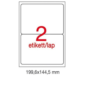APLI Etikett A2423 199,6x144,5mm 100ív kerekített sarkú Apli