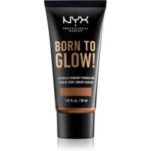 NYX Professional Makeup Born To Glow élénkítő folyékony make-up árnyalat 17 Cappuccino 30 ml