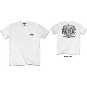 Rock Off AC/DC Unisex Tee: Black Ice White (Back Print/Retail Pack) L