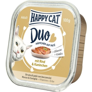 Happy Cat Duo marha- és nyúlhúsos pástétom falatkák (6 x 100 g) 600g