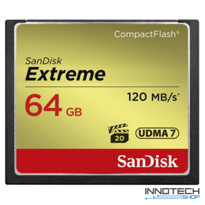 Sandisk cf extreme 64 GB memóriakártya 120mb/s 85mb/s SDCFXSB-064G-G46 (124094)