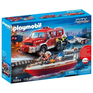 Playmobil 70054 - Tűzoltóautó mentőcsónakkal