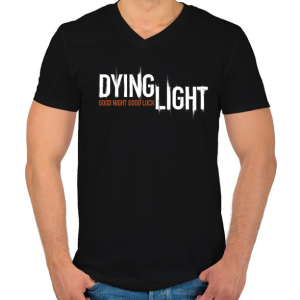 PRINTFASHION DYING LIGHT - Férfi V-nyakú póló - Fekete