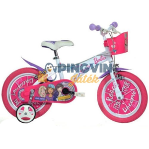 Dino Bikes Barbie rózsaszín-fehér kerékpár 14-es méretben