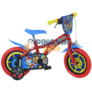 Dino Bikes Mancs őrjárat piros-kék kerékpár 12-es méretben