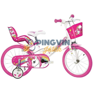 Dino Bikes Unikornis rózsaszín-fehér kerékpár 14-es méretben