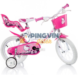 Dino Bikes Hello Kitty rózsaszín-fehér kerékpár 16-os méretben