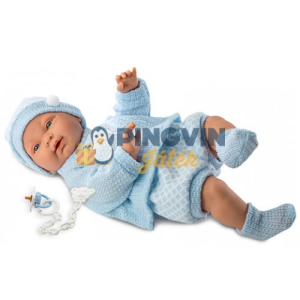 Llorens - Csecsemő baba kék ruhában ázsiai 45cm