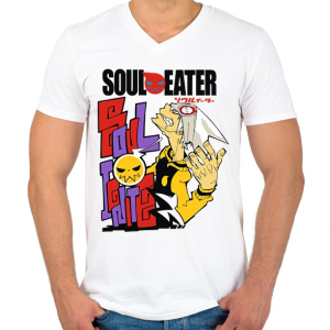 PRINTFASHION Soul eater - Férfi V-nyakú póló - Fehér