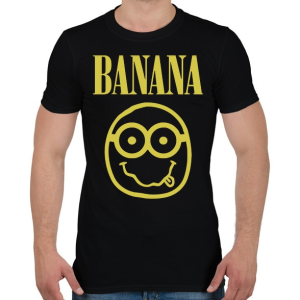 PRINTFASHION Banana - Férfi póló - Fekete