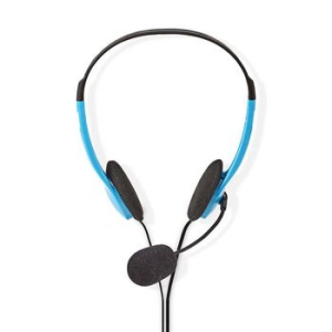 Nedis Nedis PC headset | Fülre Illeszthető | 2 db 3,5 mm-es Csatlakozó | 2,0 m | Kék