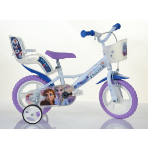 Dino Bikes DINO kerékpárok - Gyerekkerékpár 12 "124RLFZ3 baba- és kosárüléssel - Jégvarázs 2 2019