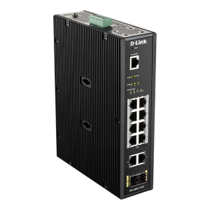 DLINK D-Link Ipari Switch 12 Port - 8x1000Mbs PoE + 2x1000Mbs + 2xSFP + 1xRJ45 Console Port - DIS-200G-12PS
