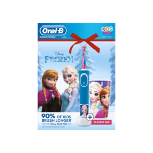 Oral-B D100 elektromos fogkefe - Frozen + pohár