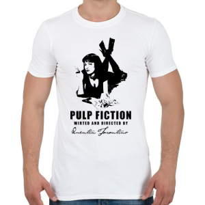 PRINTFASHION PULP FICTION-BLACK - Férfi póló - Fehér