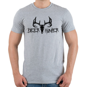 PRINTFASHION Deer Hunter Black - Férfi póló - Sport szürke