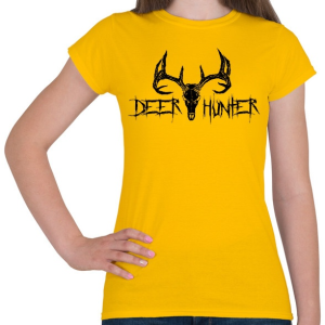 PRINTFASHION Deer Hunter Black - Női póló - Sárga