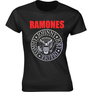 PLASTIC HEAD Ramones Red Text Seal Logo Womens T-Shirt XL