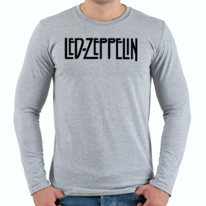 PRINTFASHION Led Zeppelin logo - Férfi hosszú ujjú póló - Sport szürke