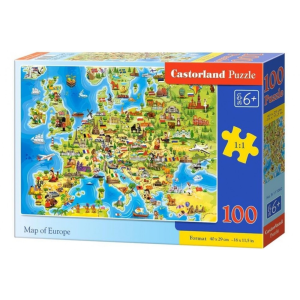 Castorland puzzle Európa térkép puzzle 100 db-os Castorland 40 x 29 cm