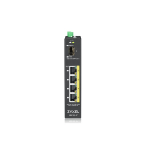 ZyXEL Switch - RGS100-12P, 5 Port unmanaged PoE, 120 Watt PoE, DIN Rail, IP30, 12-58V DC