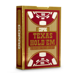  Copag Texas Hold&#039;em Gold Red plasztik kártya - Cartamundi