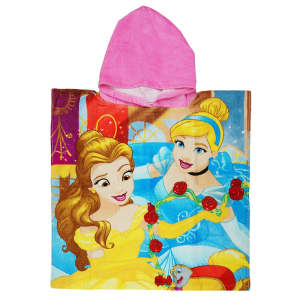 SETINO Disney Princess/ Hercegnők mintás kapucnis fürdőponcsó