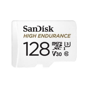 Sandisk Memóriakártya, microSDXC, 128GB, C10/UHS-I/U3/V30, SANDISK High Endurance