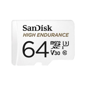 Sandisk Memóriakártya, microSDXC, 64GB, C10/UHS-I/U3/V30, SANDISK High Endurance