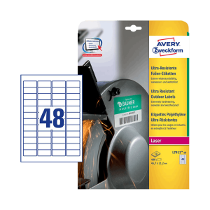 Avery zweckform 45,7*21,2 mm-es Avery Zweckform A4 íves etikett címke, fehér színű (20 ív/doboz)