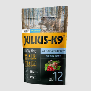Julius K-9 Utility Dog Hypoallergenic Wild boar,berry Adult (Vaddisznó,bogyók) száraztáp - Felnőtt kutyák részére (340g)