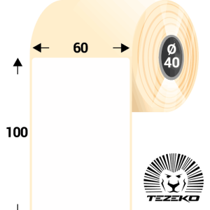Tezeko 60 * 100 mm-es, 1 pályás hűtőházi direkt termál etikett címke (600 címke/tekercs)