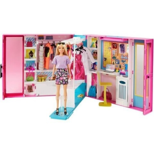 Mattel Barbie Fashionistas: Álomgardrób szőke hajú babával és kiegészítőkkel