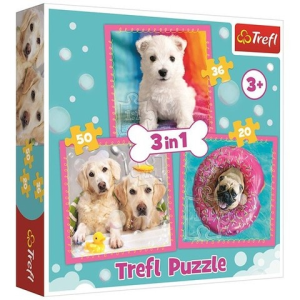 Trefl : Kölyök kutyák 3 az 1-ben puzzle