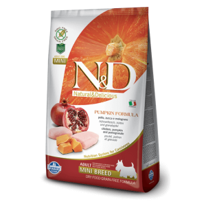N&D Grain Free Adult Mini Csirke&Gránátalma sütőtökkel 7kg