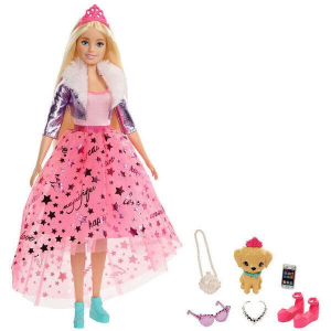 Barbie Barbie: Hercegnő kaland - Szőke hajú baba kiskutyával
